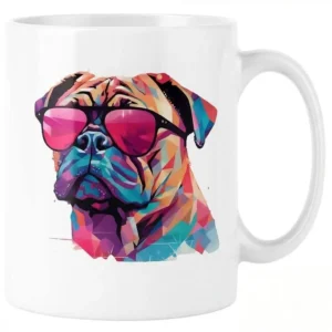 Strona Główna Artystyczny kubek z motywem psa - portret Buldog