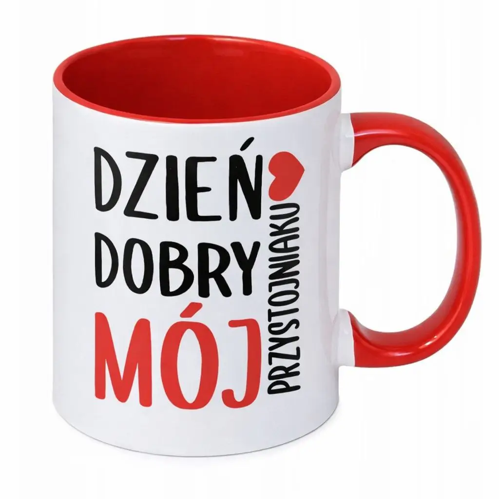 kubek czerwony z nadrukiem kubek czerwony z nadrukiem