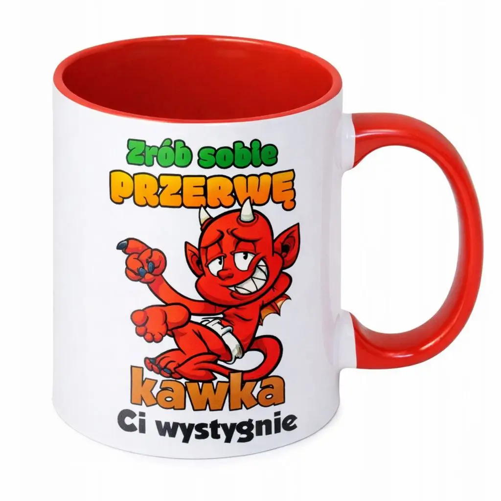 kubek czerwony z nadrukiem kubek czerwony z nadrukiem