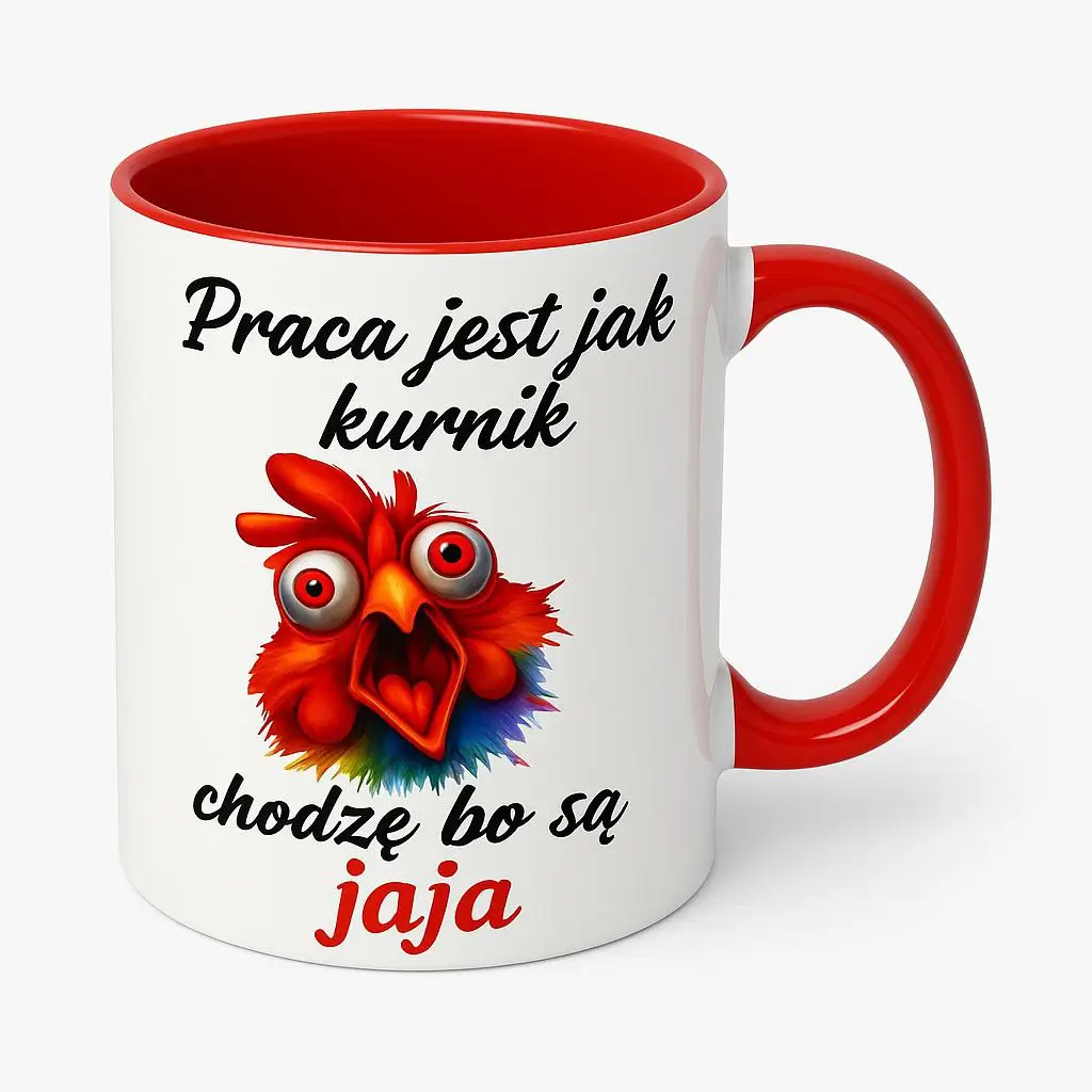 kubek czerwony z nadrukiem kubek czerwony z nadrukiem