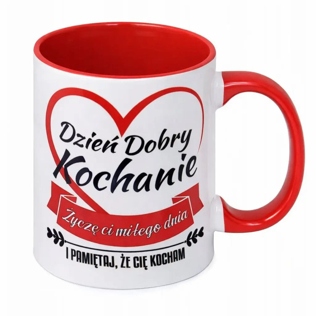 kubek czerwony z nadrukiem kubek czerwony z nadrukiem