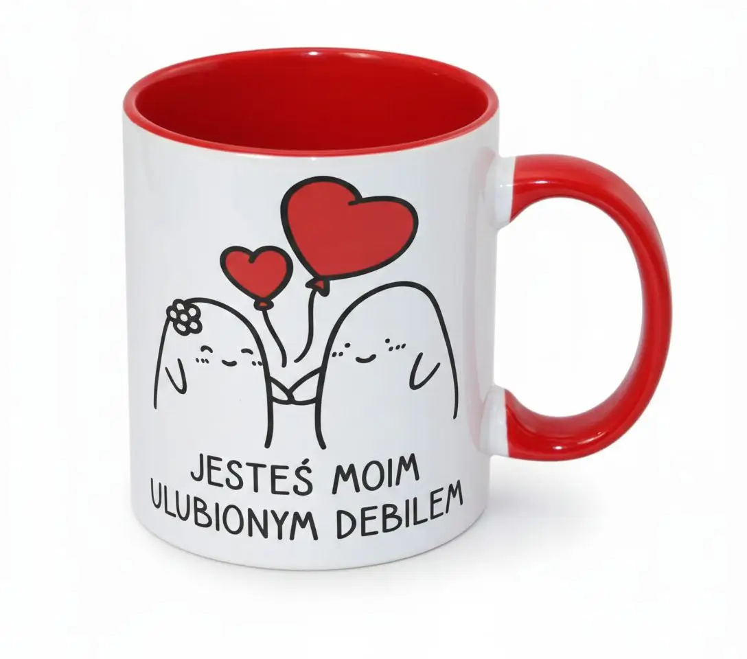 kubek czerwony z nadrukiem kubek czerwony z nadrukiem