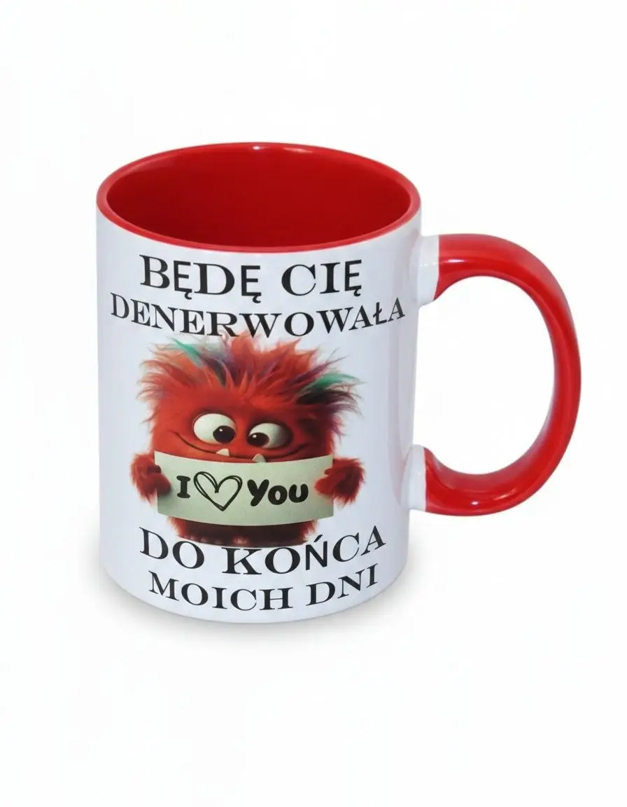 kubek czerwony z nadrukiem kubek czerwony z nadrukiem