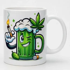 kubek thc z motywem marihuaną zioło