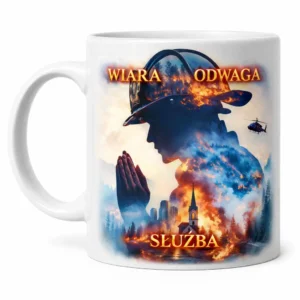 Kubek dla profesjonalisty - wzór Strażak Wiara Odwaga Służba