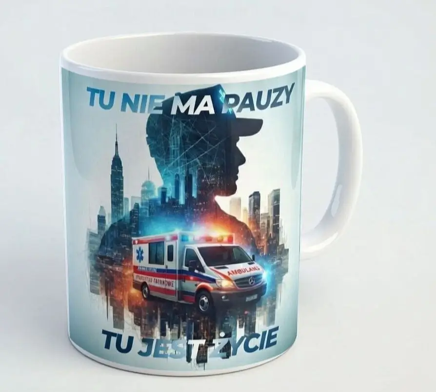 kubek dla podróżnika Kubek dla profesjonalisty - wzór Ratownik Medyczny Ambulans